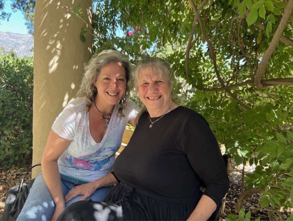 Ojai residents Rachel Hunt, left, and Barbara “Barbie” Kafka at Ojai City Hall on Sept. 27.